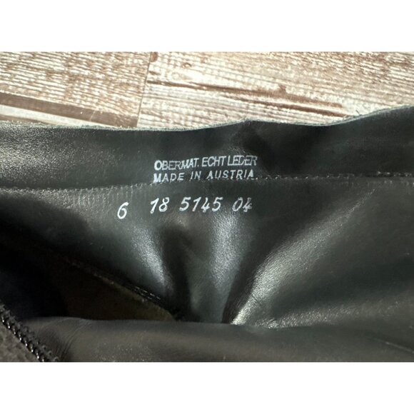 Paul Green Suede lace Ankle strap Heel Boots sz 6 color Black made Austria - Picture 10 of 10